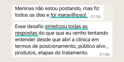 Depoimento de participante do desafio