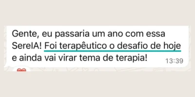 Depoimento de participante do desafio